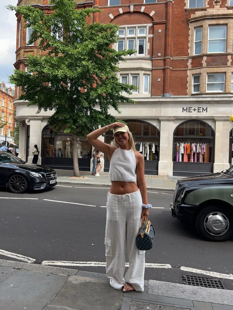 White Cargo Trousers